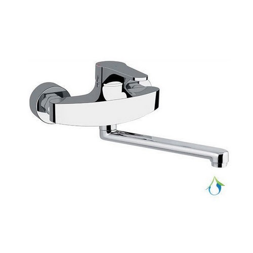 Mariani Miscelatore Monocomando Lavello a Muro Linea Surf Eco Cromo