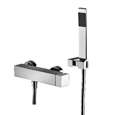 Paffoni Miscelatore Monoc. Esterno Doccia con Accessori Elle Cromo