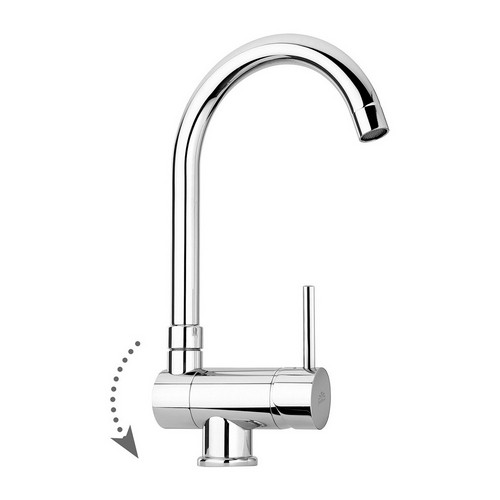 Paffoni Miscelatore Lavello Monoforo con Canna Reclinabile Stick Cromo