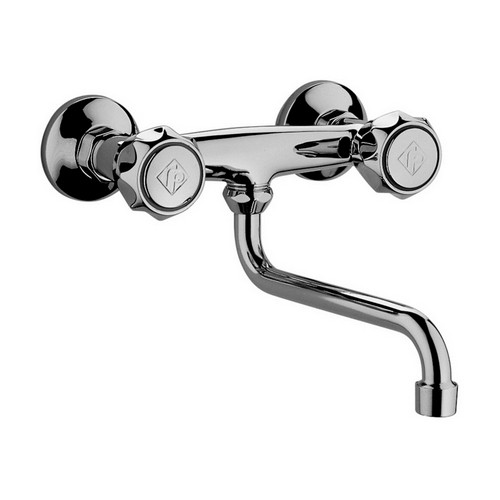 Paffoni Gruppo Lavello a Muro Danubio con Canna Orientabile Cromo